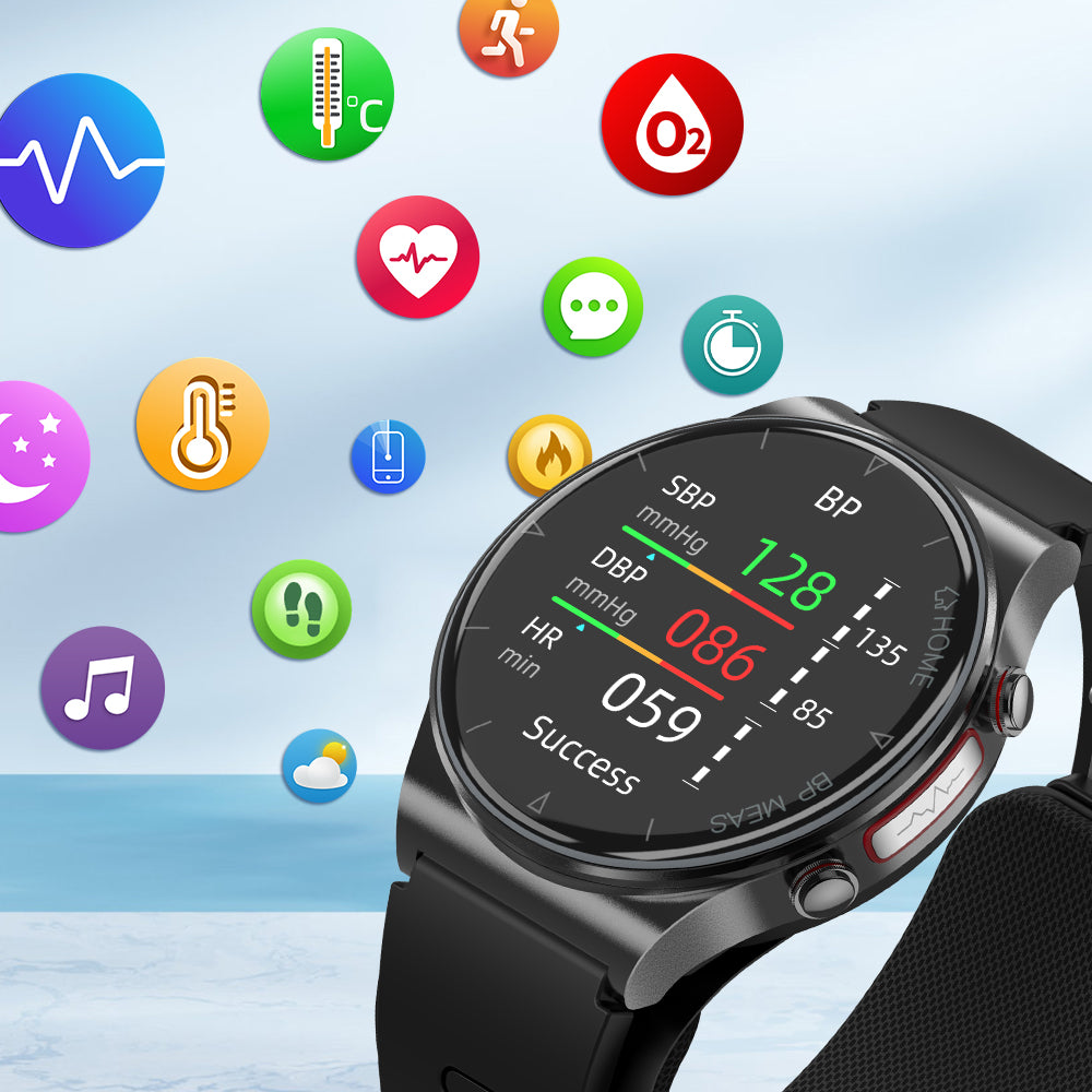 New MorePro® P70 Air Pump + Airbag Oscillometric Blood Pressure Smartwatch with Atrial Monitoring
