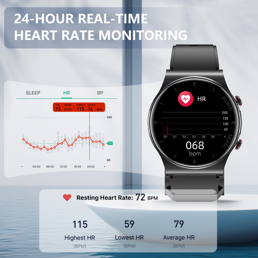 New MorePro® P70 Air Pump + Airbag Oscillometric Blood Pressure Smartwatch with Atrial Monitoring