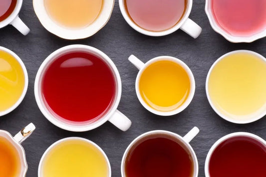 Six teas for liver health including green tea, ginger tea, hibiscus tea, black tea, milk thistle, and ginseng