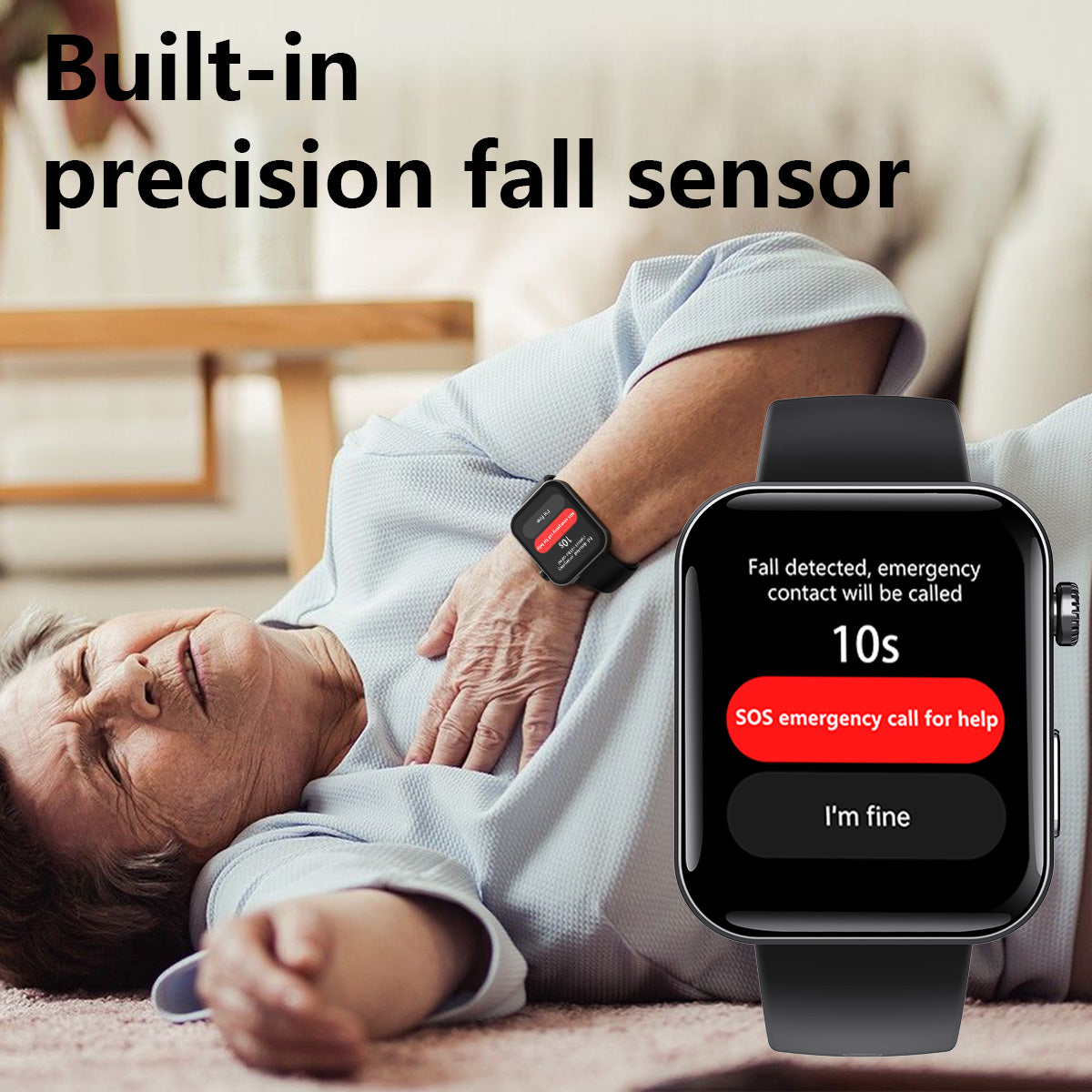 PulseMax 2025 Smartwatch – Upgraded ElectroPulse with Fall Detection, ECG, Blood Pressure, SpO2 & Health Monitoring – Supports SOS, Voice Calls & Fitness Tracking