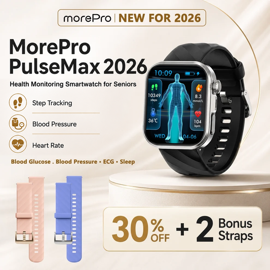 PulseMax 2026 Smartwatch – Upgraded ElectroPulse with Blood Glucose, ECG, Blood Pressure, SpO2 & Health Monitoring – Supports SOS, Voice Calls & Fitness Tracking