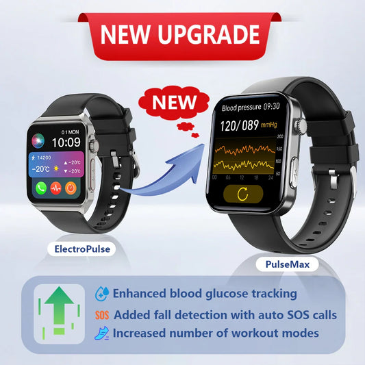 💕Best Father's Day Budget Ideas- MOREPRO® PulseMax Fall Detection Watch With Blood Glucose+Blood Presssure Monitoring+Calls 2025+ Free Strap*2 Gift🎁
