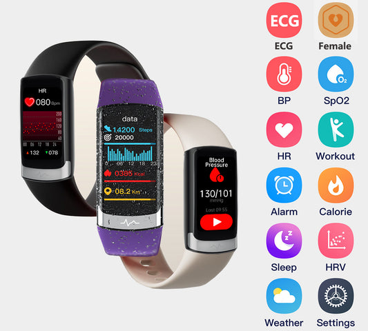 MorePro® V19Pro Health & Fitness Smartwatch With ECG, HR, Blood Pressure Monitoring-2025 Upgrade