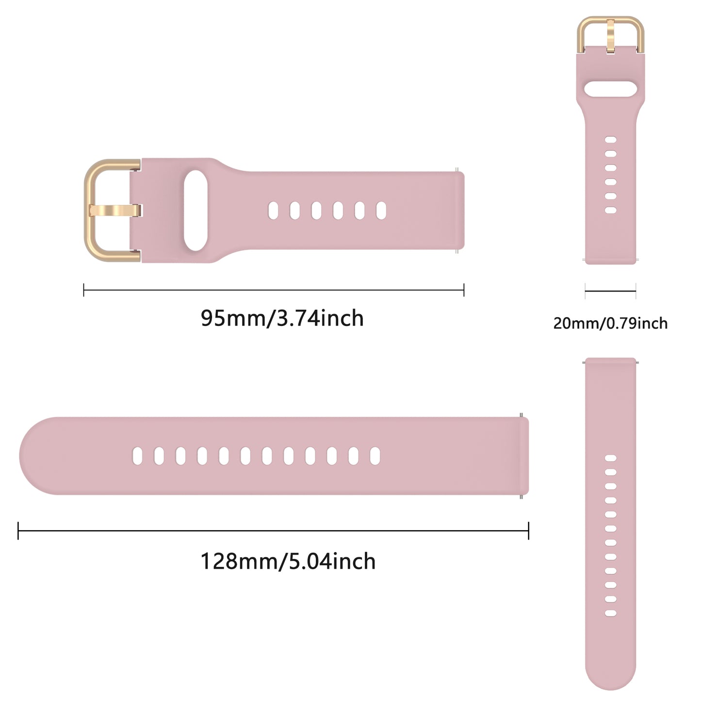 MorePro AIR2 20mm Replacement Band - Nylon & Silicone Strap, Adjustable & Durable, 6 Colors