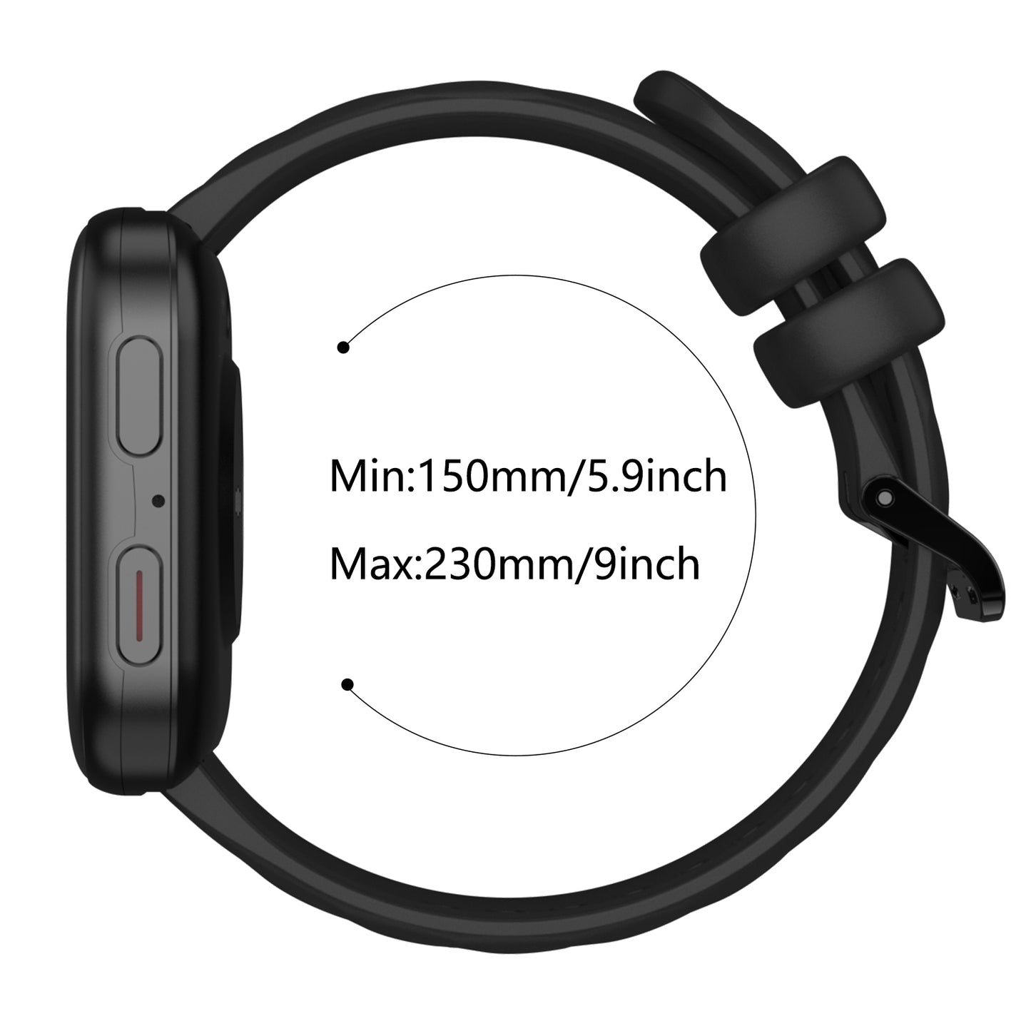 MorePro HM57 22mm Silicone Replacement Band - Adjustable & Durable Sport Strap in 5 Colors