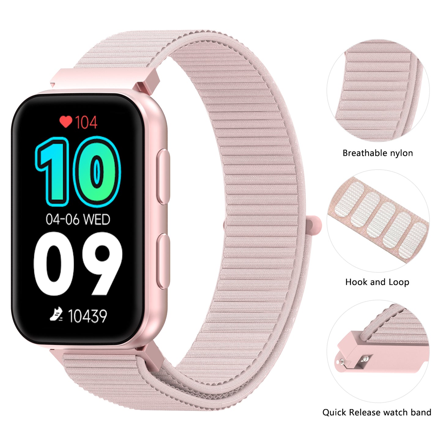 MorePro AIR2 20mm Replacement Band - Nylon & Silicone Strap, Adjustable & Durable, 6 Colors