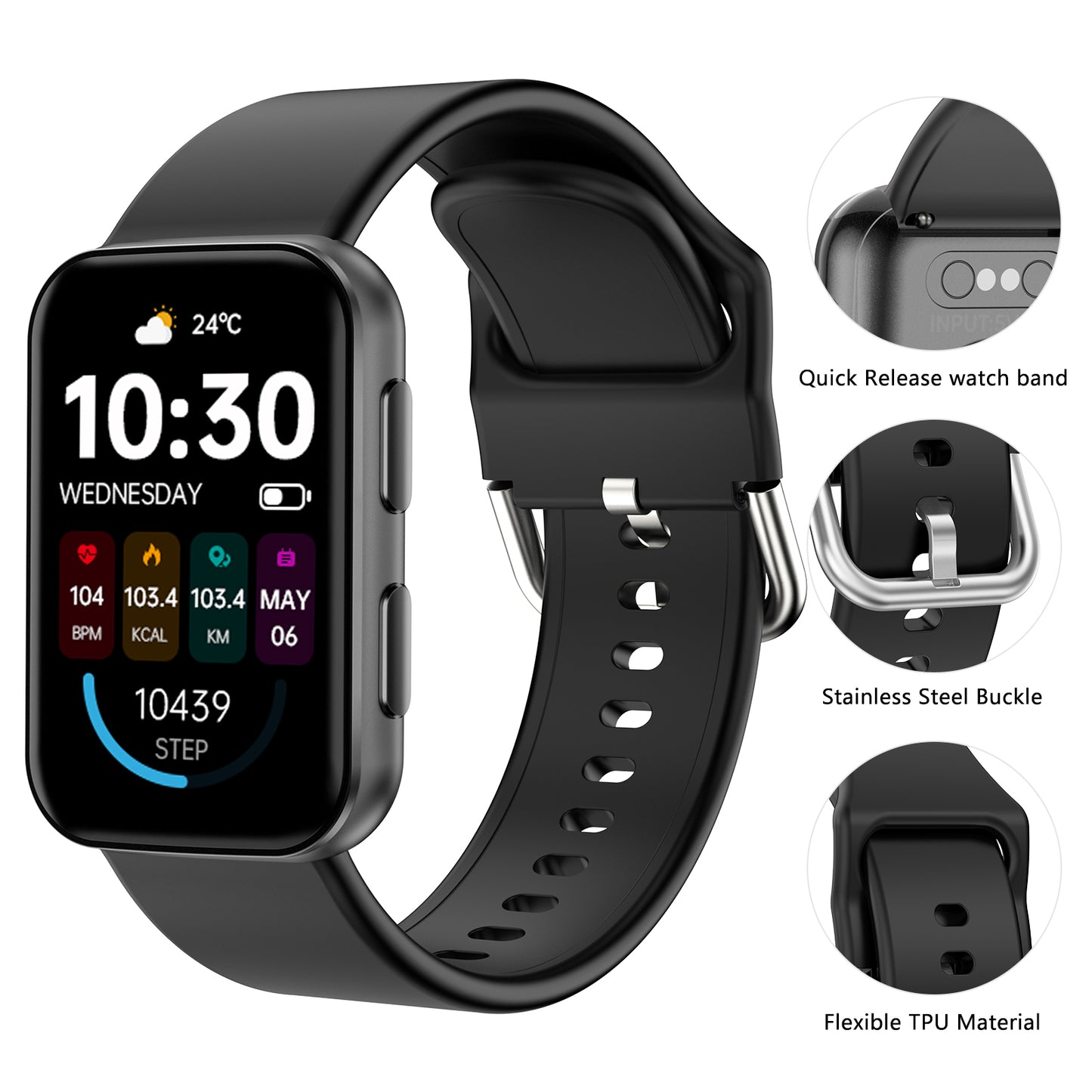 MorePro AIR2 20mm Replacement Band - Nylon & Silicone Strap, Adjustable & Durable, 6 Colors