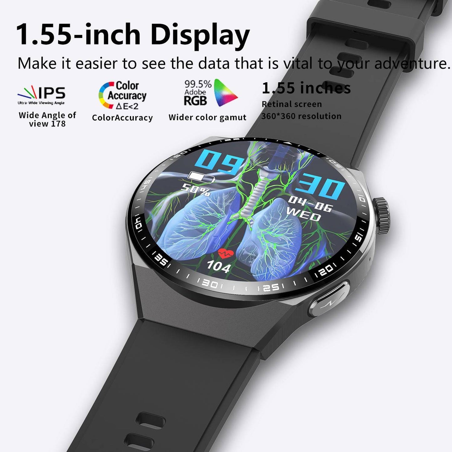 AegisFit Fall Detection Smartwatch with Advanced ECG + Blood Pressure + Blood Glucose + Uric Acid + Activity Tracking + Emergency SOS