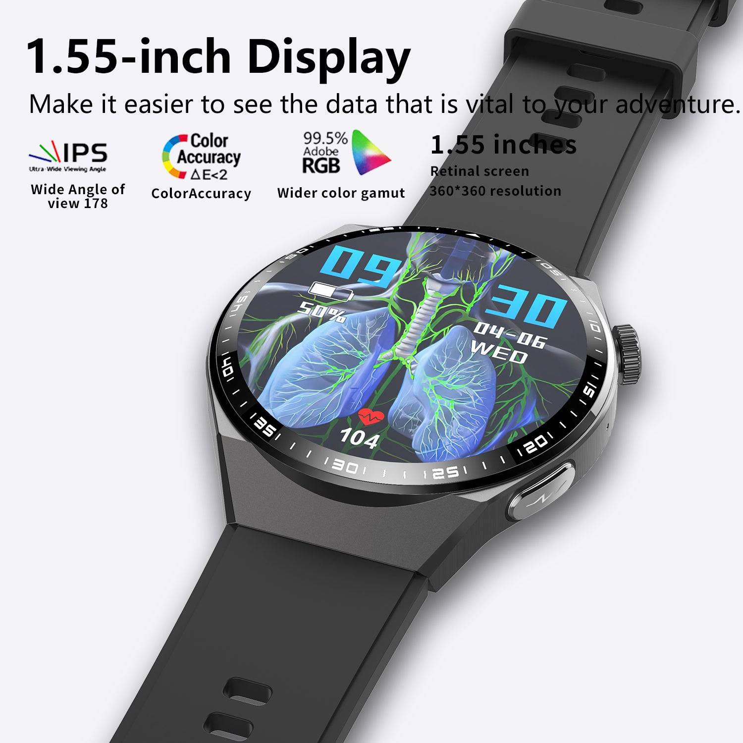 AegisFit Fall Detection Smartwatch with Advanced ECG + Blood Pressure + Blood Glucose + Uric Acid + Activity Tracking + Emergency SOS