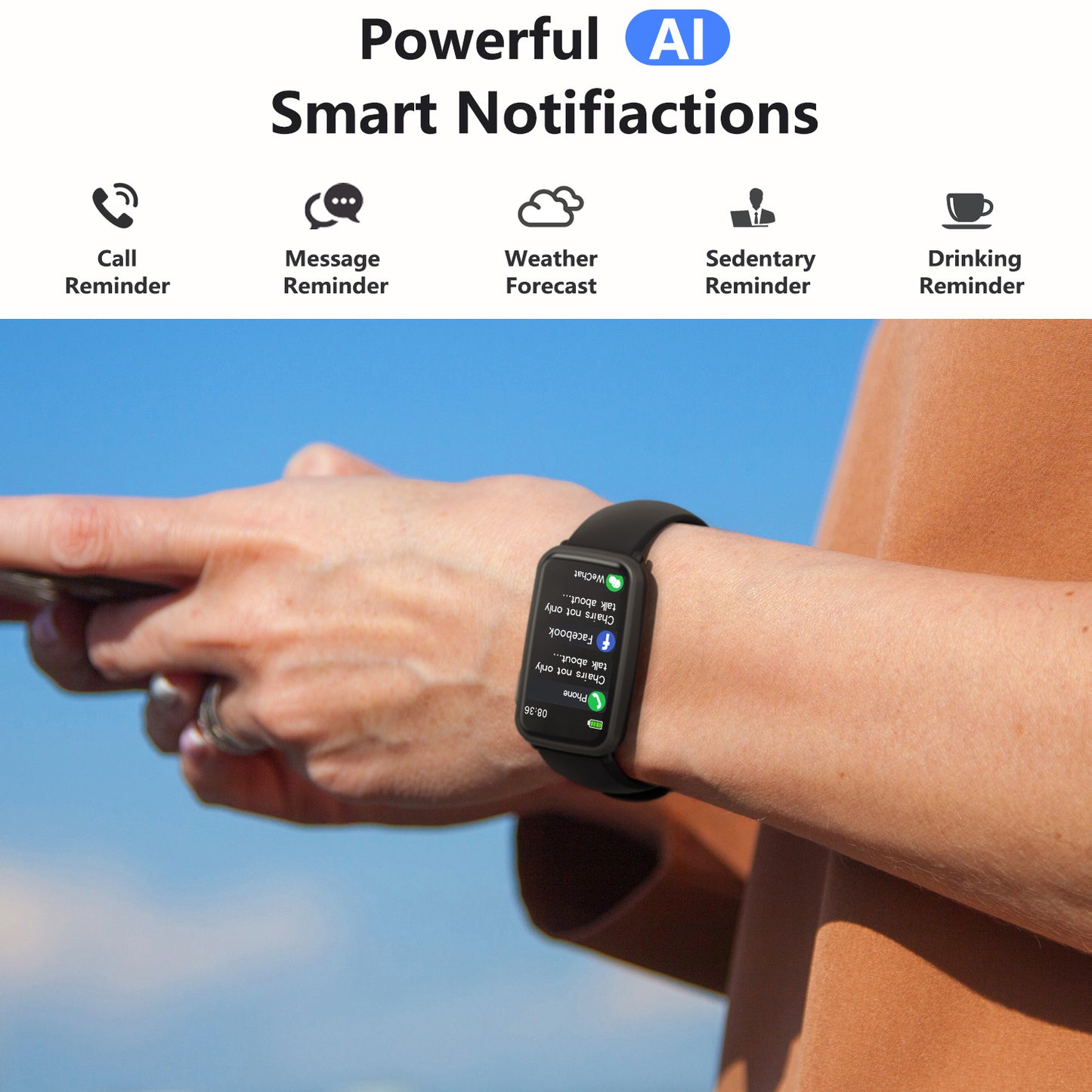 MorePro Fitness Tracker with 24/7 Heart Rate Monitor Blood Pressure and Blood Oxygen, IP68 Waterproof Activity Tracker with Step Calories Pedometer, Sleep Tracking Smart Watches for Women Kids