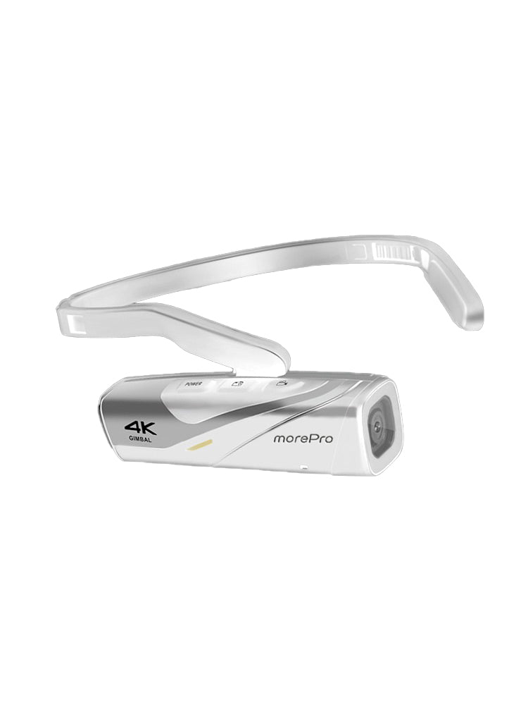 Morepro 4K Camcorder Head-mounted Video Displays 60FPS Vlog Hands Free Wearable Camera