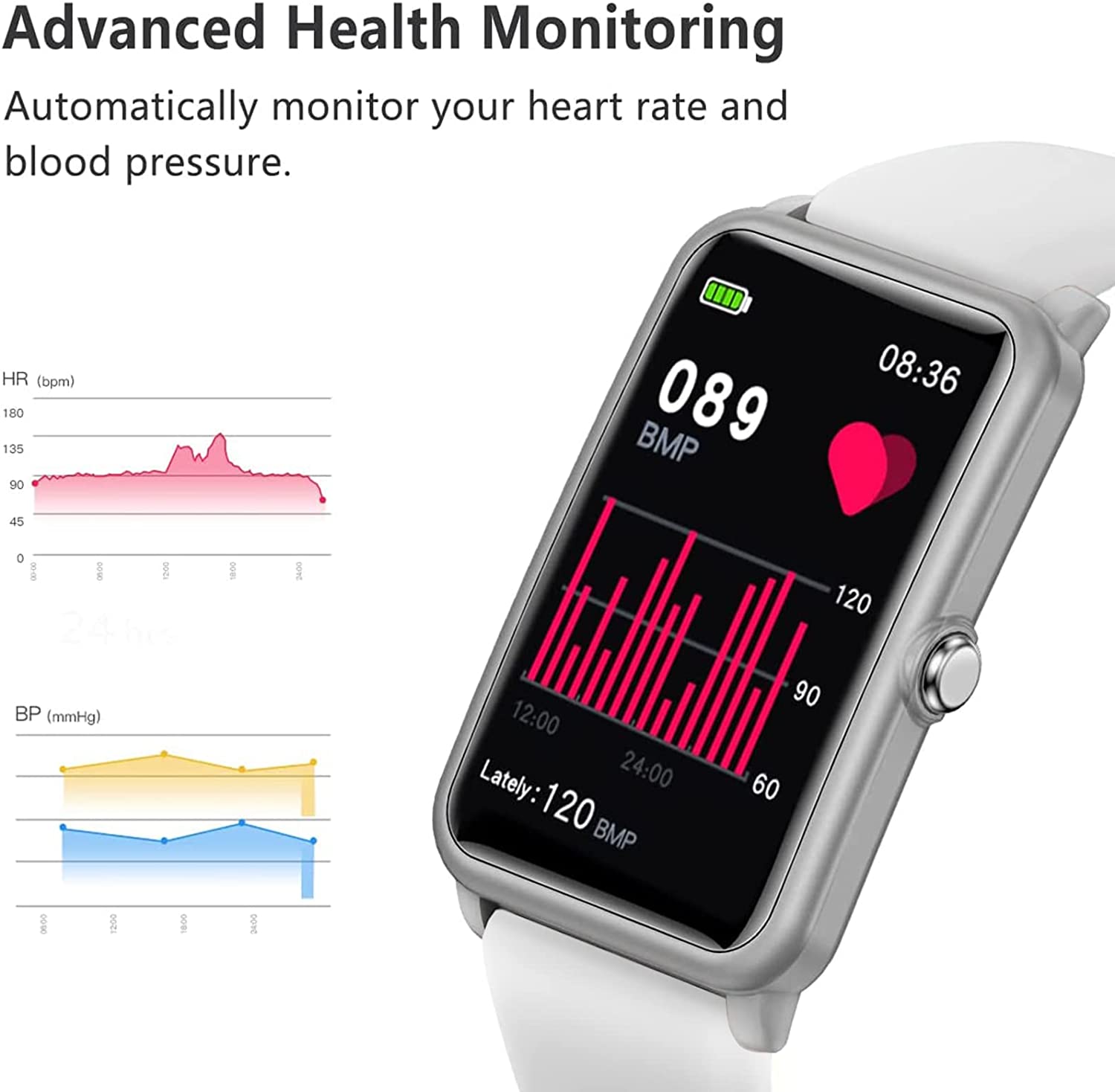 MorePro H86 Smartwatch HR monitoring