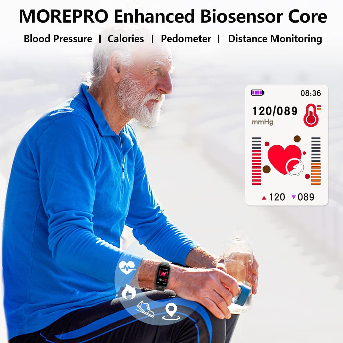 MorePro H86 Smartwatch HR monitoring - MorePro
