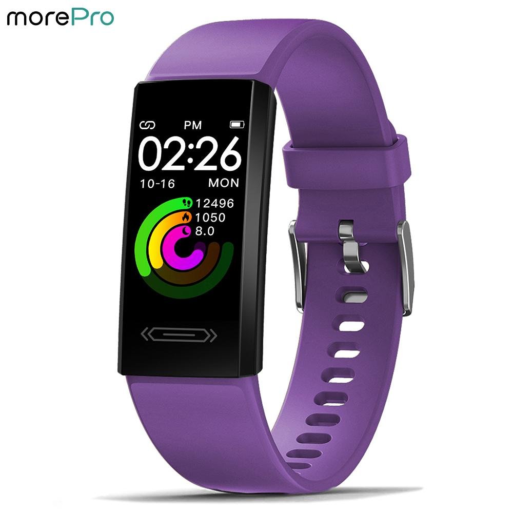 MorePro Health Tracker with Blood Pressure Heart Rate Monitor V100S Purple - MorePro